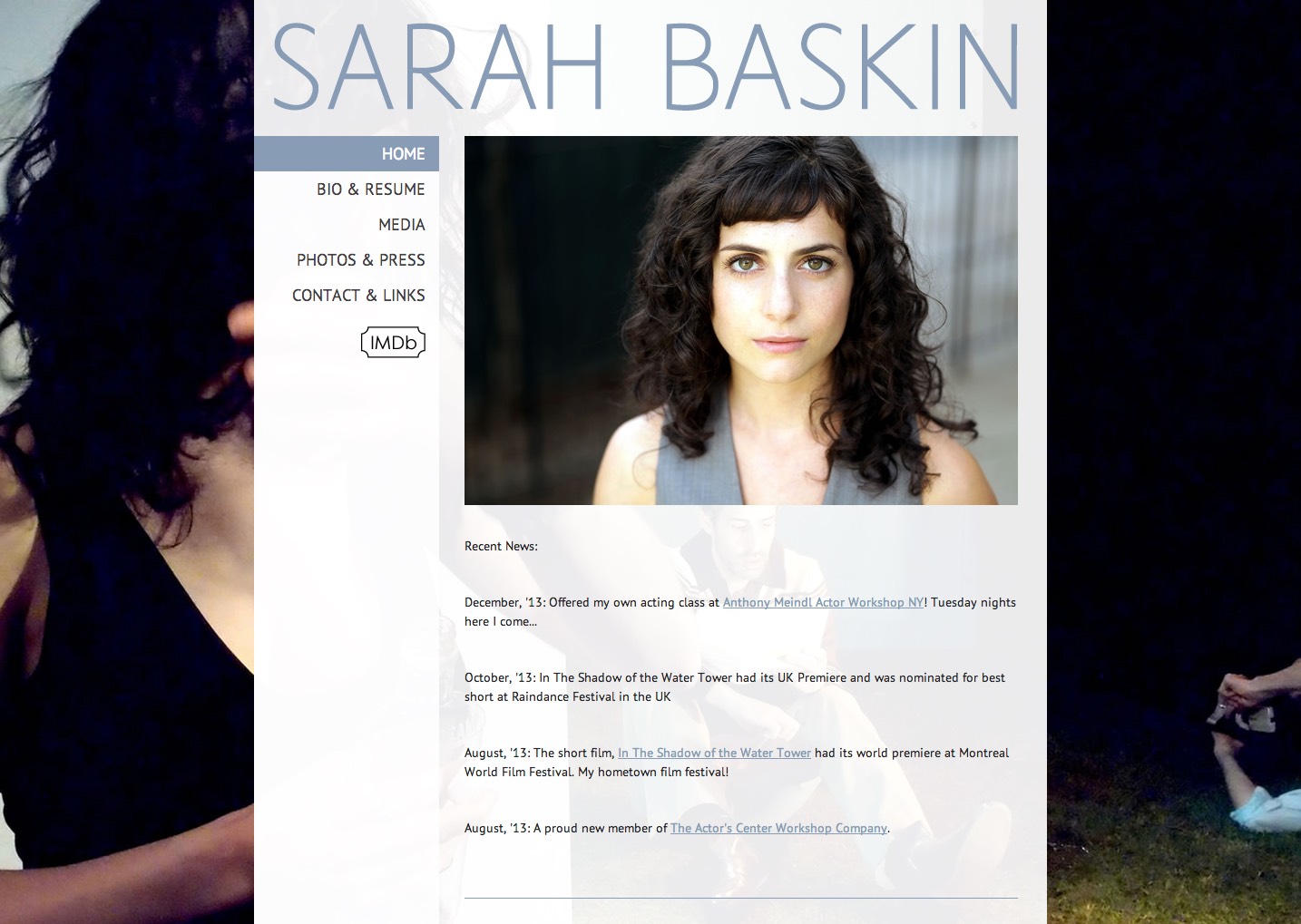 Actress Website Template